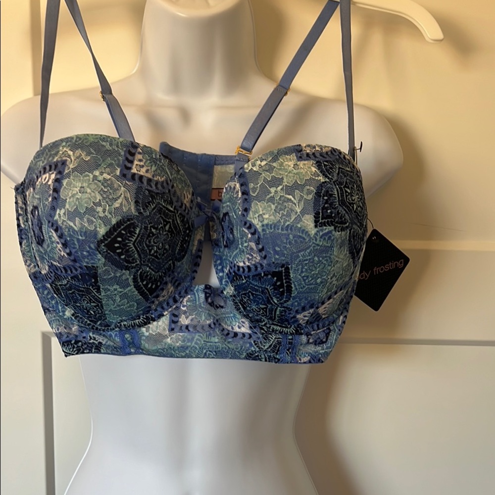 Body Frosting Blue Padded Bra with Underwire - Picture 3 of 8